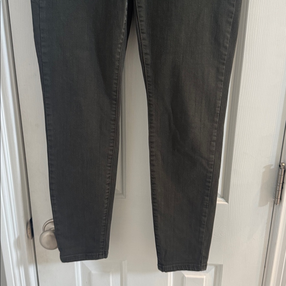 Liverpool Dark Olive Skinny Jeans - Picture 3 of 10